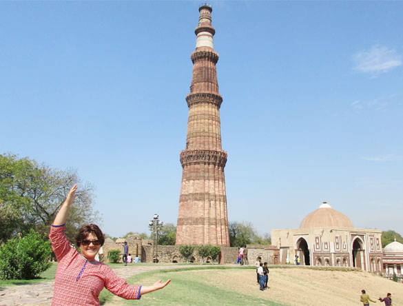 Guest Bruny from Chile at Qutub Minar Delhi