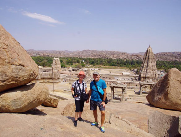 Guests Ramon Sabrado and his wife at Hampi UNESCO World Heritage Site