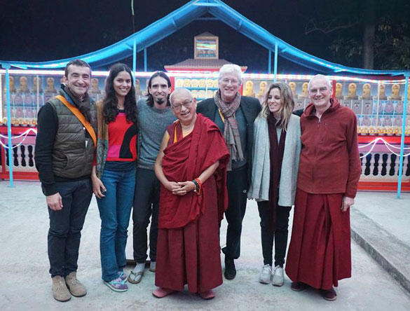 Tenzin Osel and Richard Gere and friends in Bodhgaya